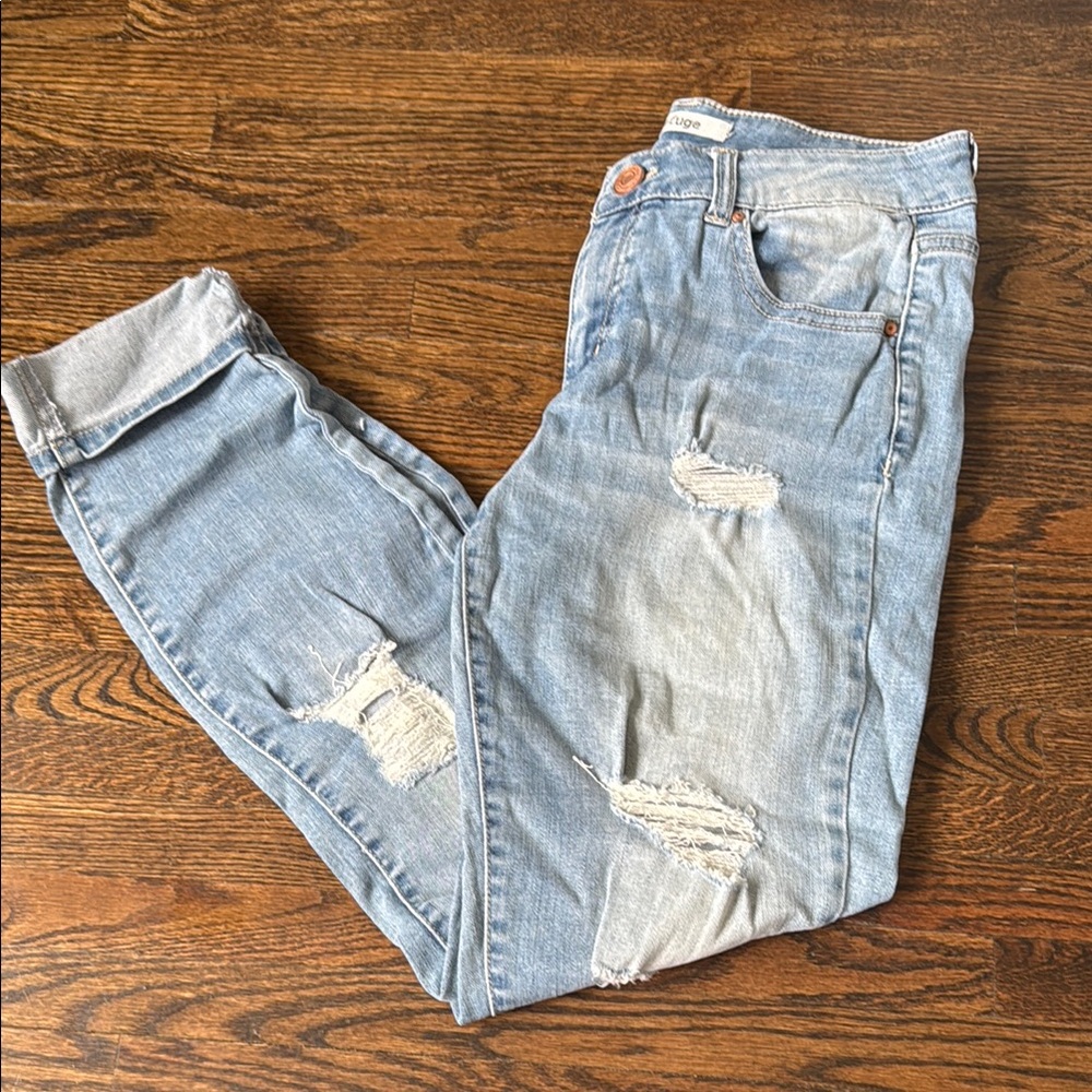 Light Blue Distressed Women's Jeans
